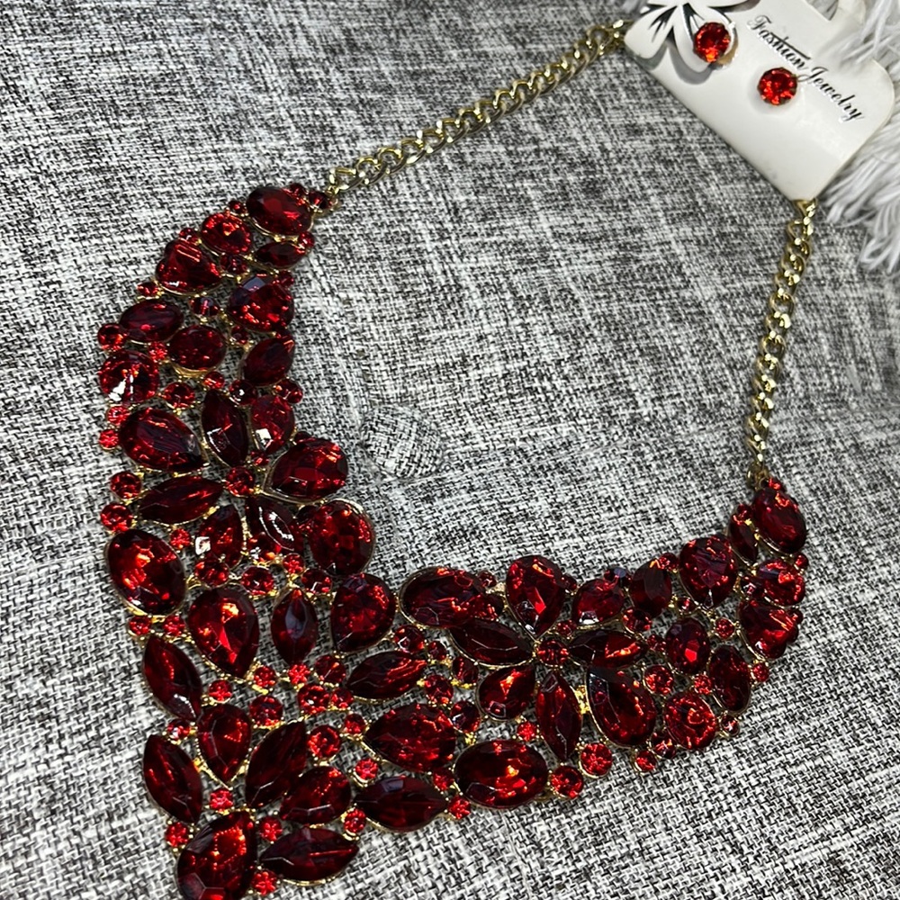 Ruby necklace set